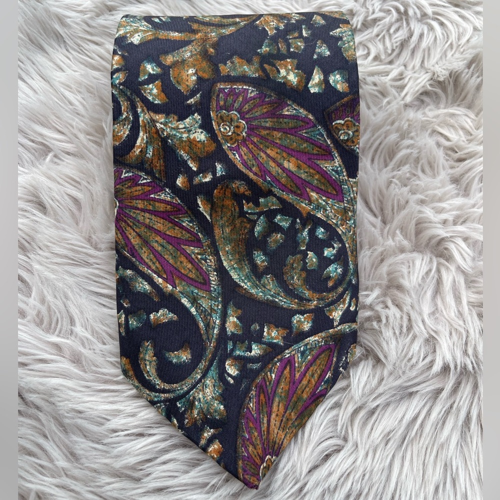 Oscar de la Renta Multicolor Floral Tie